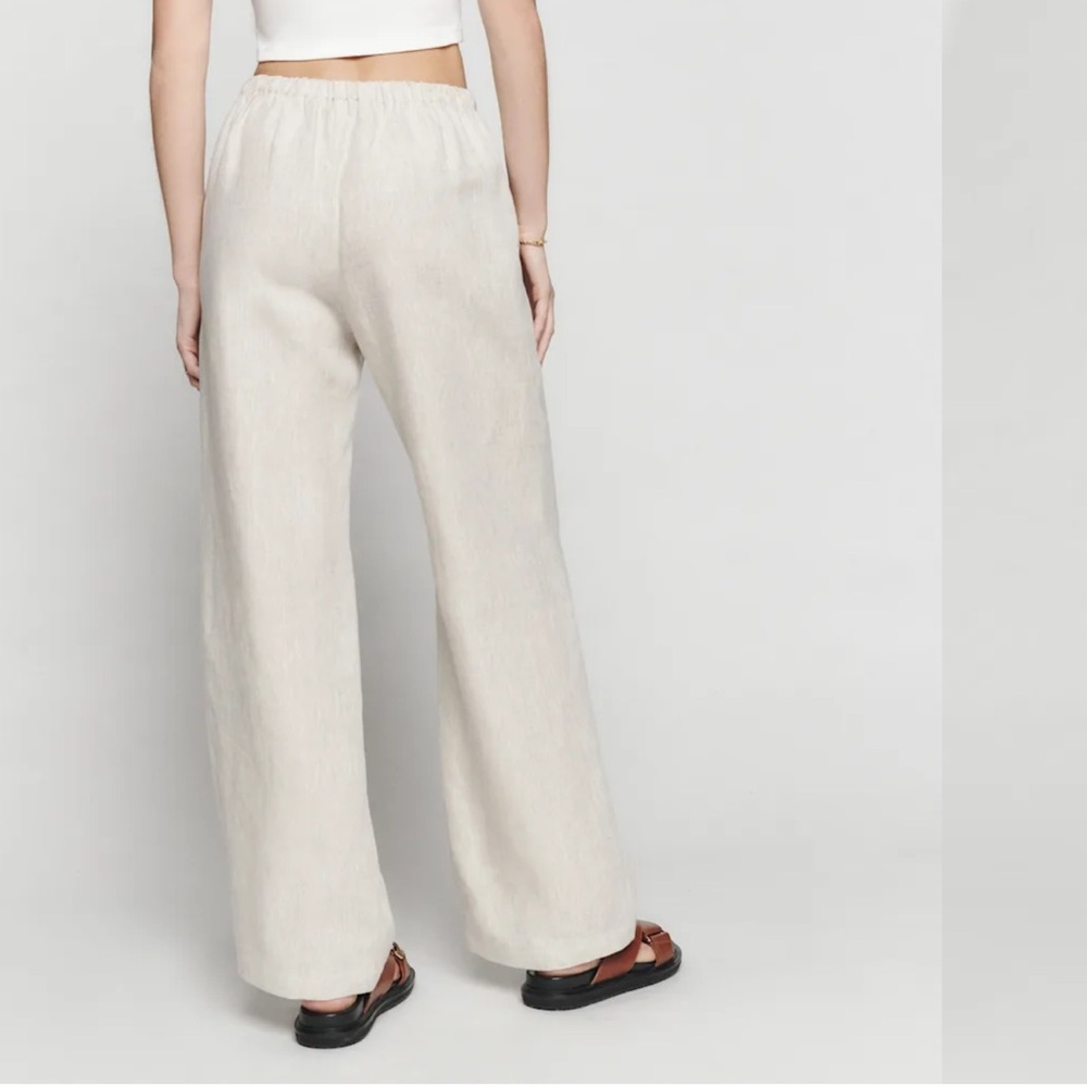 Reformation Oatmeal Linen Pants - Picture 9 of 14